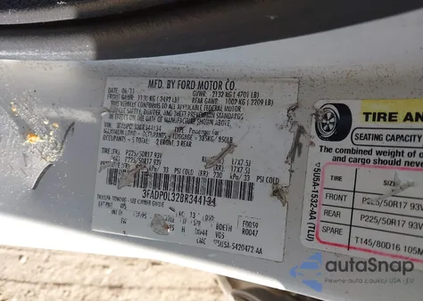 2011 Ford Fusion Hybrid z USA, uszkodzony, nr VIN 3FADP0L32BR344134